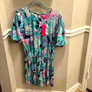 Lilly Pulitzer Britton Romper Looking Sharp Size M